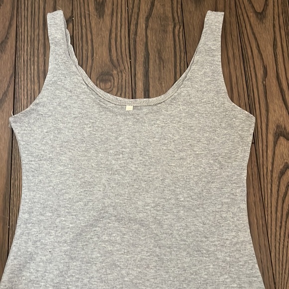 Basic grey summer dress! Size XS! Cotton blend! - Picture 2 of 3